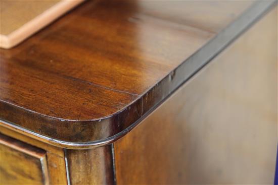 A Victorian plum pudding mahogany chest, W.3ft 8in.